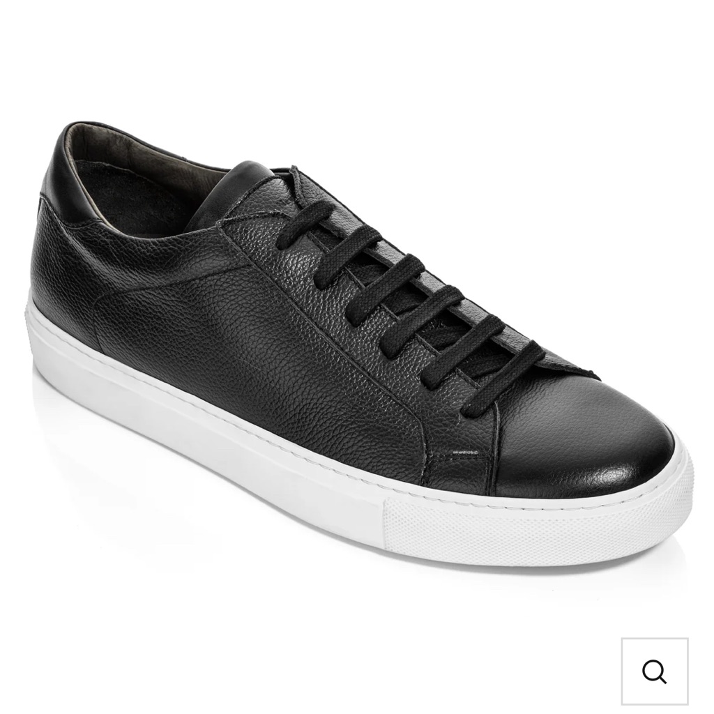 Men's To Boot New York Black Leather Sneakers Size 9